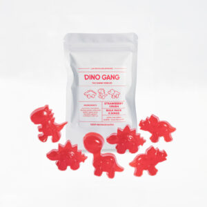 Strawberry Crush Dino THC 25 mg gummies
